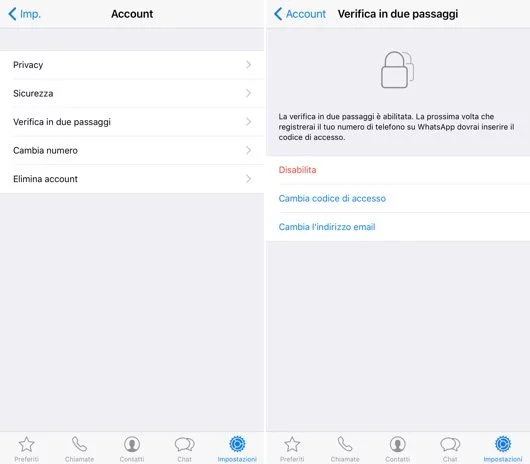 WhatsApp attiva l'autenticazione a doppio fattore 1 WhatsApp doppia autenticazione