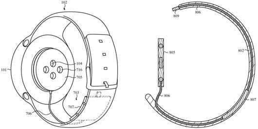 Apple brevetta il cinturino con batteria per Apple Watch 1 cinturino con batteria