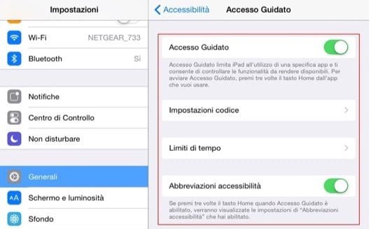 Accesso guidato