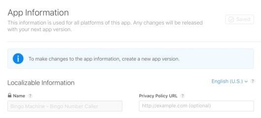 App Store info