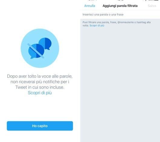 Twitter ora permette di bloccare parole, frasi, persone e hashtag 1 Twitter filtri