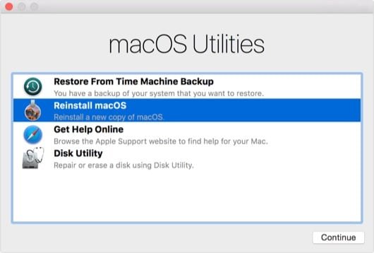 reinstallare macOS