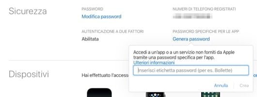 password specifiche