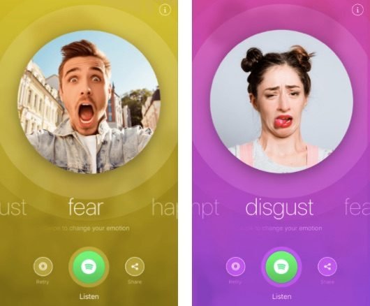 Peekabeat, l'app che ti legge l'espressione del volto e ti genera una playlist di Spotify 1 Peekabeat