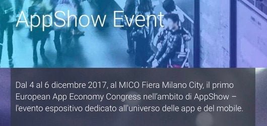 L'AppShow è stato spostato al 4, 5 e 6 dicembre 1 AppShow