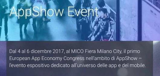 L'AppShow è stato spostato al 4, 5 e 6 dicembre 1 AppShow