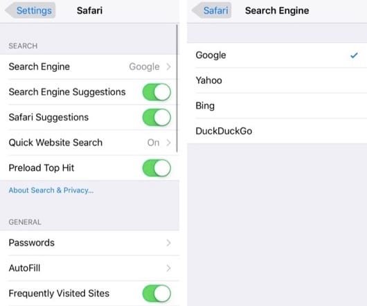 Safari motori ricerca