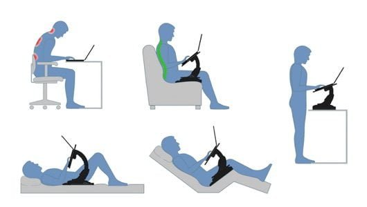 AdapDesk, il tavolino per usare il MacBook a letto 1 AdapDesk