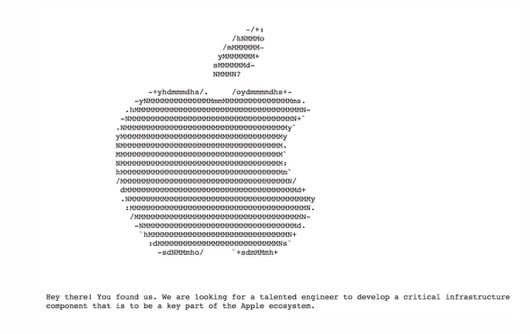 pagina segreta Apple