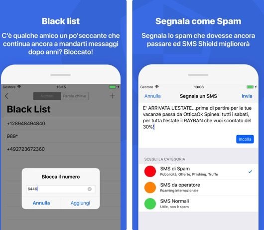 SMS Shield, un filtro antispam per gli SMS nell'iPhone 1 SMS Shield