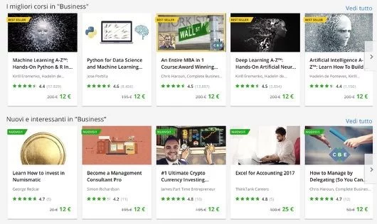 Su Udemy i corsi su business e marketing costano 12 € fino a domani 1 Udemy Business