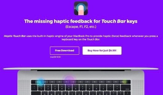 Haptic Touch Bar
