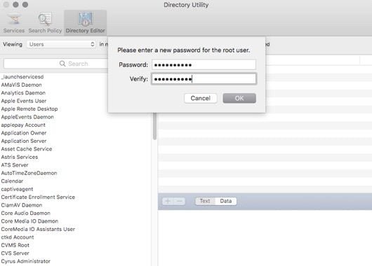 C'è un pericoloso bug di sicurezza in High Sierra, ecco come risolvere (aggiornato) 1 Directory Editor