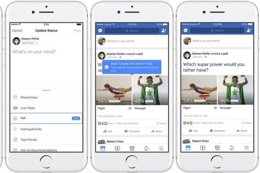 Facebook ora permette di creare sondaggi con le GIF 1 Sondaggi Facebook
