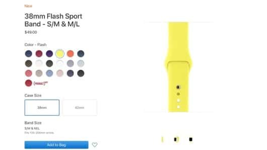 colori cinturini Apple Watch