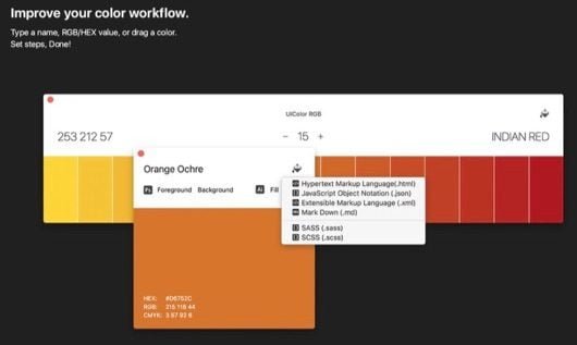 Aquarelo, un'app per Mac per gestire le palette di colori 1 Aquarelo