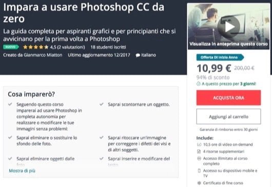 Corso Photoshop Udemy