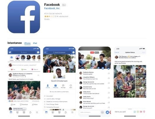 Facebook app