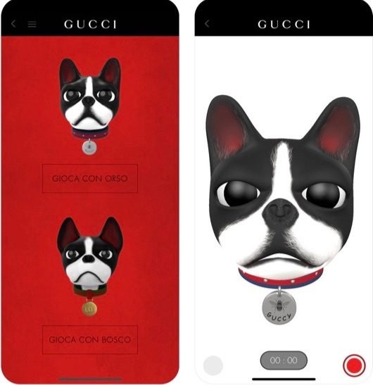 Gucci ha realizzato due Animoji con un cane 1 Gucci app