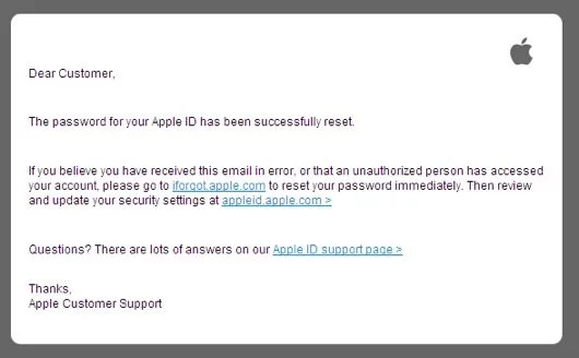 Apple pubblica una guida per riconoscere i messaggi truffa 1 email fake Apple