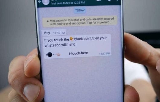 Il bug del black dot blocca anche l'app Messaggi di iOS 1 black dot bug