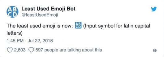 Qual è l'emoji meno usato? 1 ABCD Emoji
