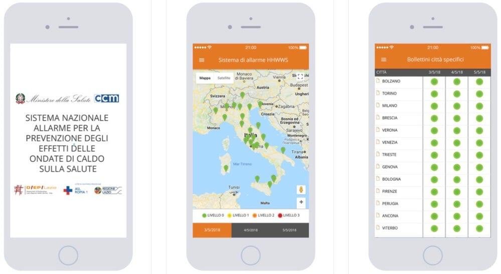 Caldo e Salute, l'app del ministero per prevenire l'ondata di calore 2 Caldo e Salute