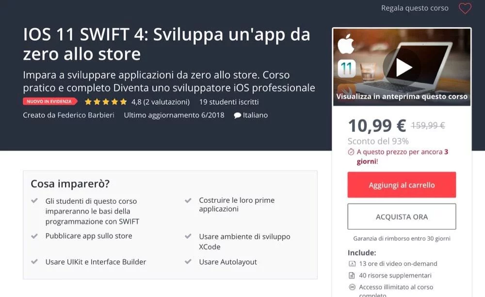Corso SWIFT 4