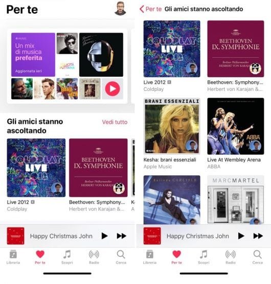 Apple Music: arriva la musica che ascoltano gli amici 1 Apple Music
