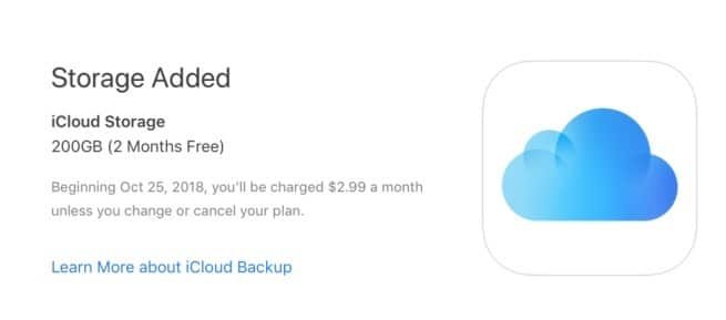 iCloud spazio