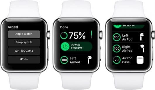 Come controllare la batteria delle AirPods dall'Apple Watch 1 Apple Watch AirPods