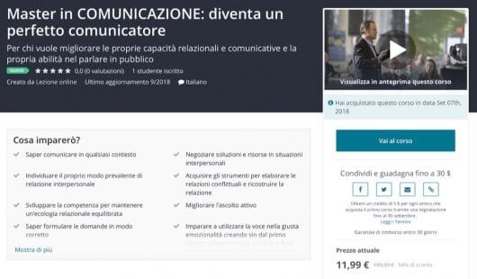 Un Master in Comunicazione on line per 11,99 € 1 Master in Comunicazione