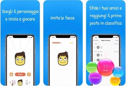 Mimotto, il gioco dove bisogna imitare le faccine nell'iPhone 1 Mimotto