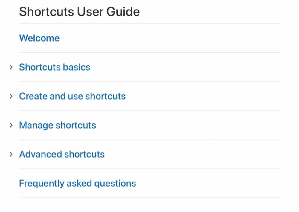 guida Shortcuts