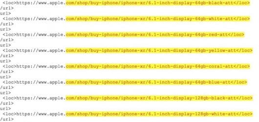 iPhone Xr tracce