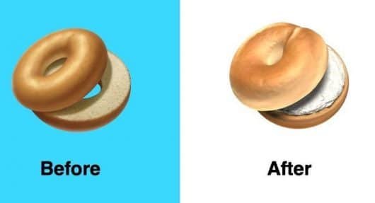 Apple ha messo il formaggio nella ciambella 1 Bagel emoji
