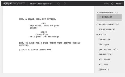 Amazon StoryWriter, lo strumento di Amazon usato per scrivere le serie TV 1 Amazon StoryWriter