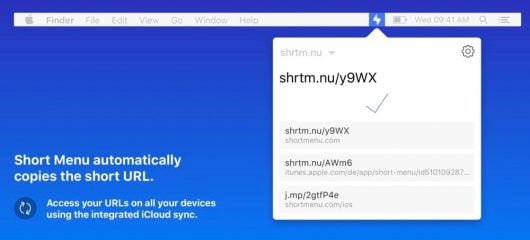 Short Menu, l'app per Mac e iOS per accorciare i link 1 Short Menu