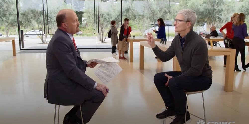 Tim Cook e Jim Cramer