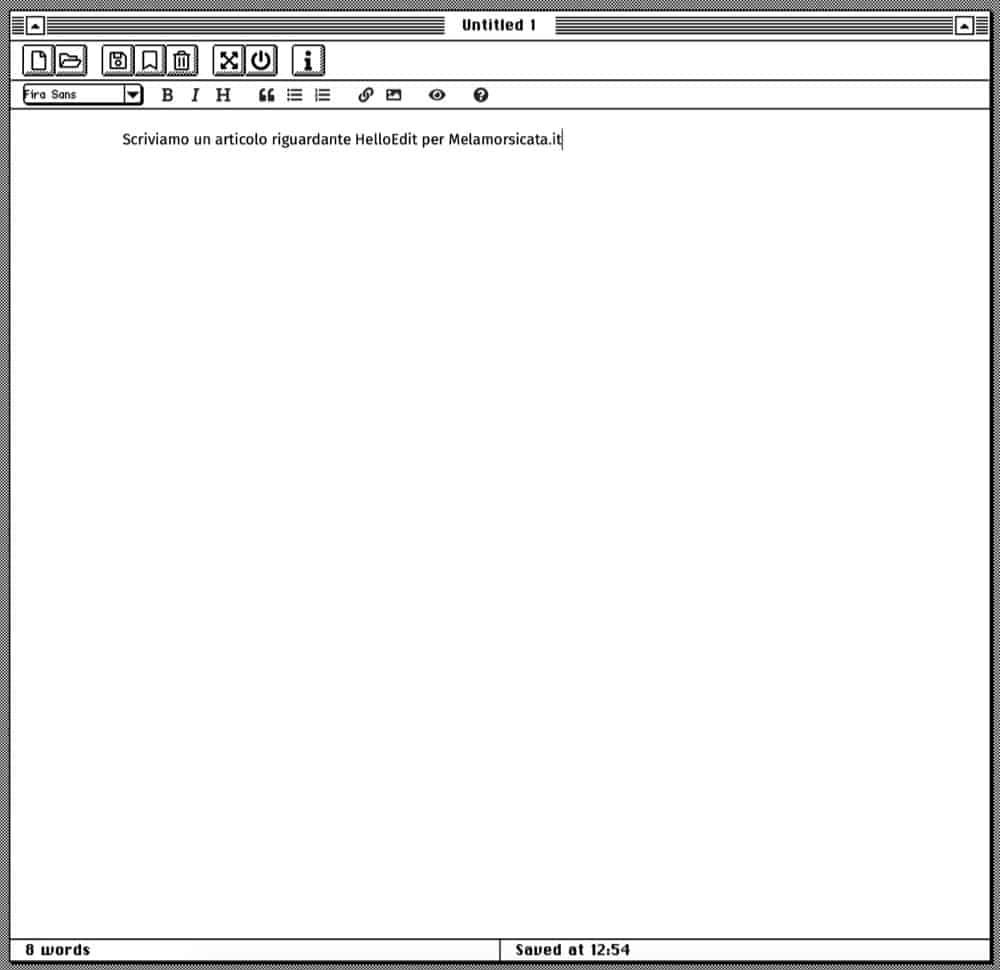 HelloEdit, l’editore in Markdown in stile macOS Classic 1 HelloEdit