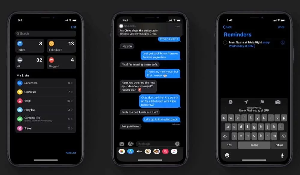 Le novità minori di iOS 13 1 iOS 13 Promemoria 1