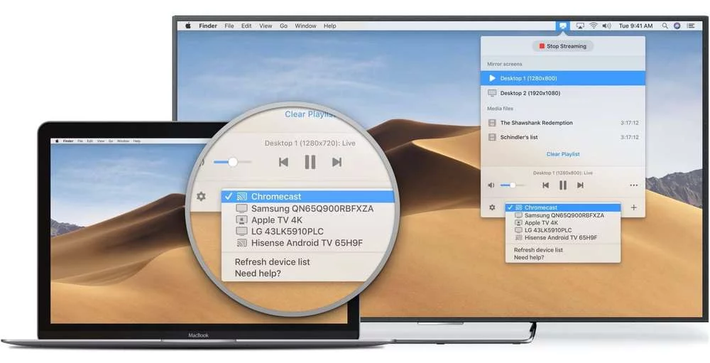 JustStream, l’app per Mac per il mirroring del Mac in Apple TV, Chromecast e TV 1 JustStream