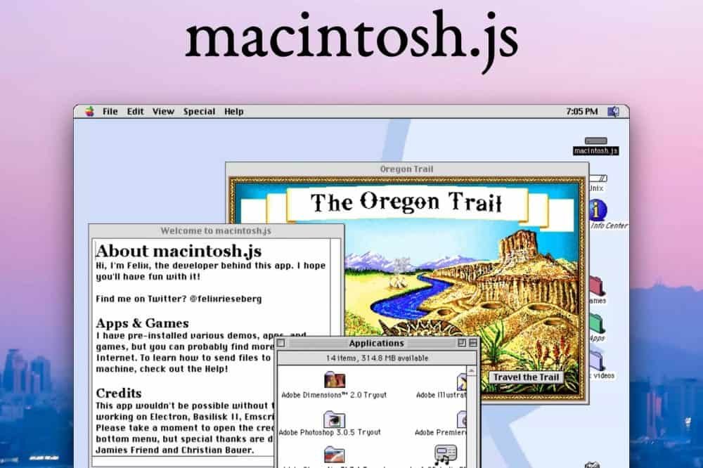MacOS 8 scritto tutto in JavaScript 1 macintosh.js