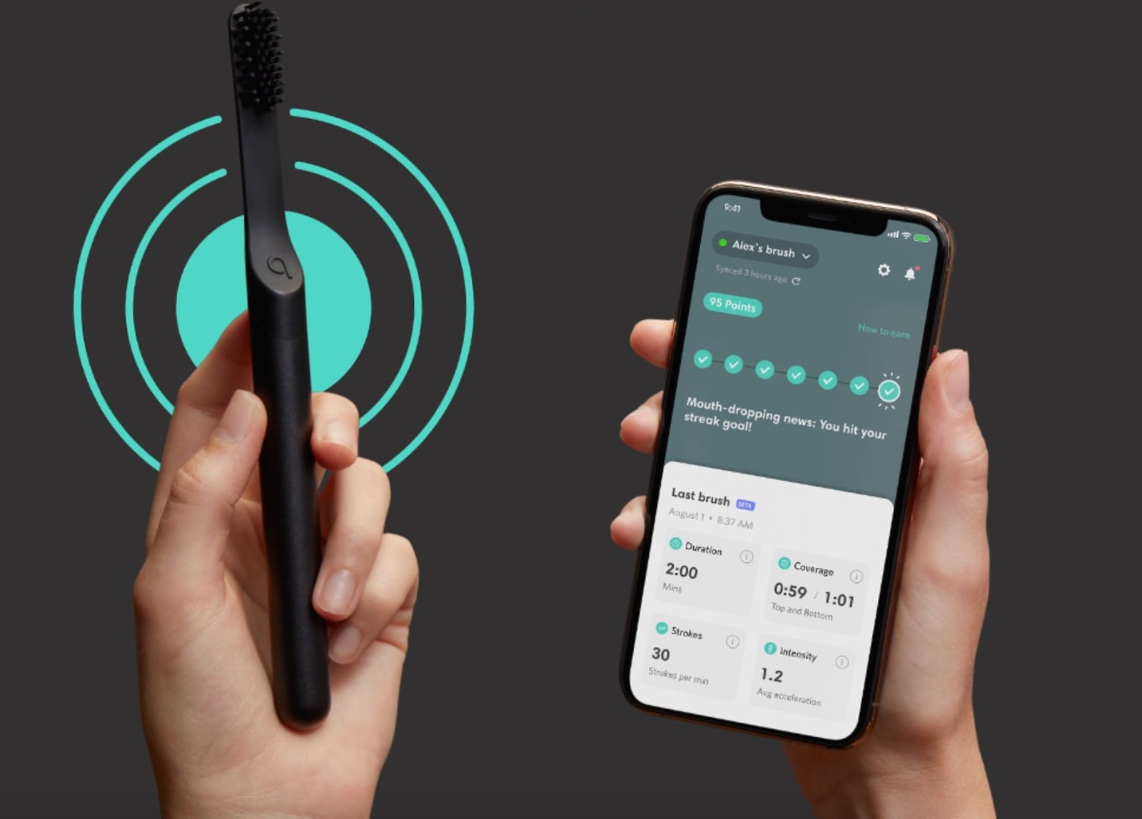 Lo spazzolino elettrico Quip che si collega all'iPhone