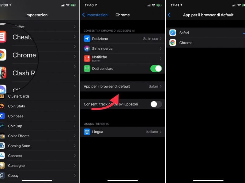 iOS 14 browser default