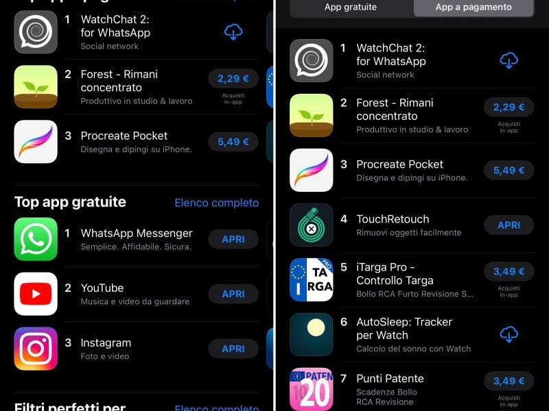 Classifica App Store