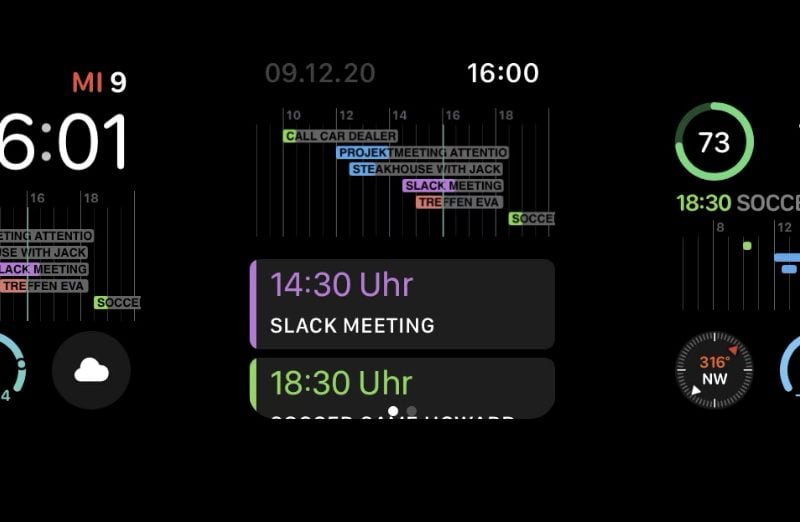 Calendar Timeline, seguire gli impegni del giorno in una complication 2 Calendar Timeline