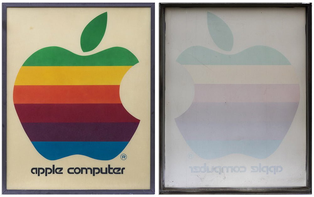 Va all’asta un’insegna di un negozio con il logo vintage di Apple 1 L’insegna luminosa vintage di Apple