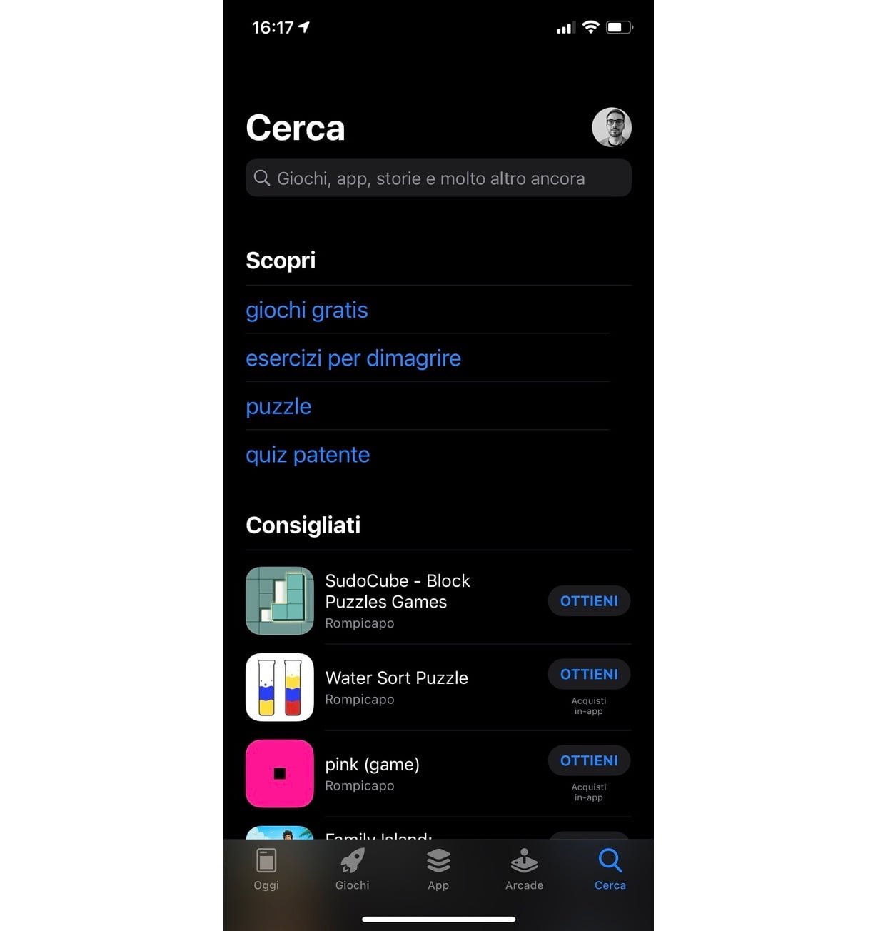 La nuova area di app suggerite nell'App Store