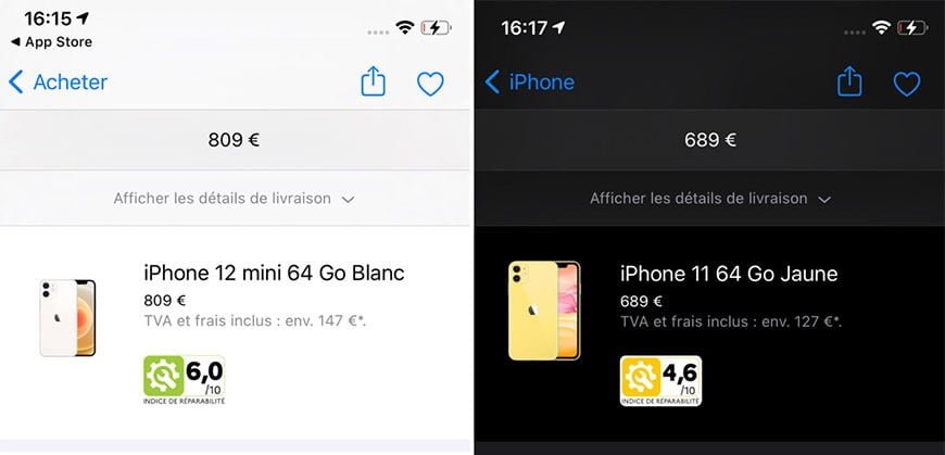 Francia: per legge Apple dichiarerà quanto sono riparabili i prodotti 1 L'indicazione di riparabilità dei prodotti Apple in Francia
